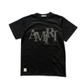 Amiri Staggered Logo T-Shirt Black Tonal Lettering Monogram