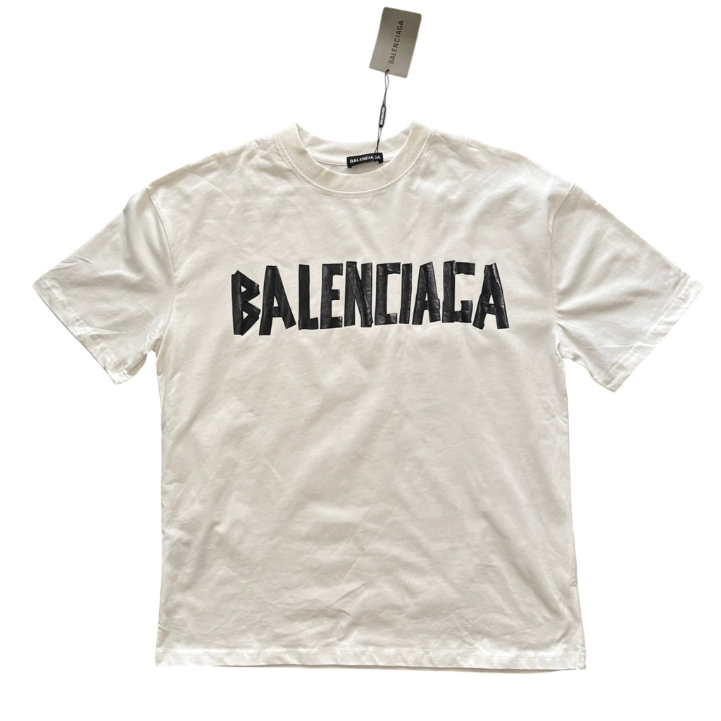 Balenciaga Tape Type T-Shirt White Black Logo
