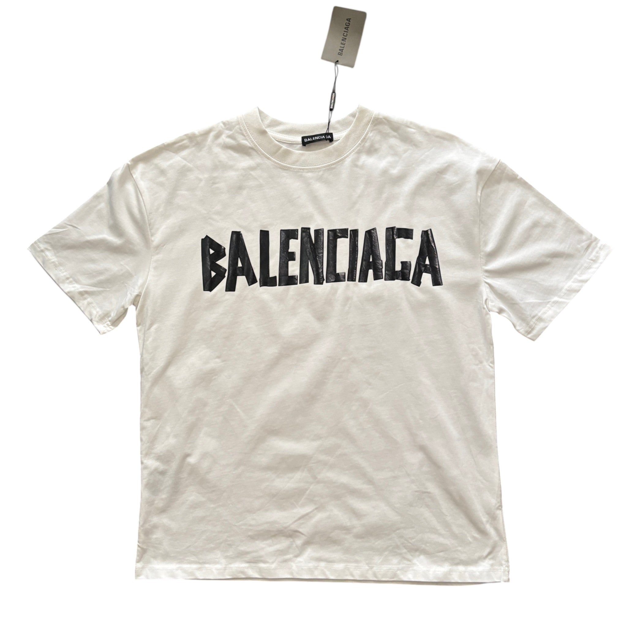 Balenciaga Tape Type T-Shirt White Black Logo