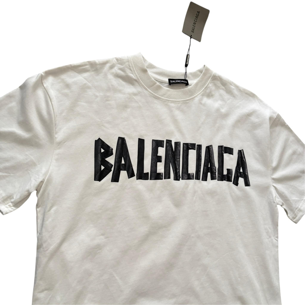 Balenciaga Tape Type T-Shirt White Black Logo