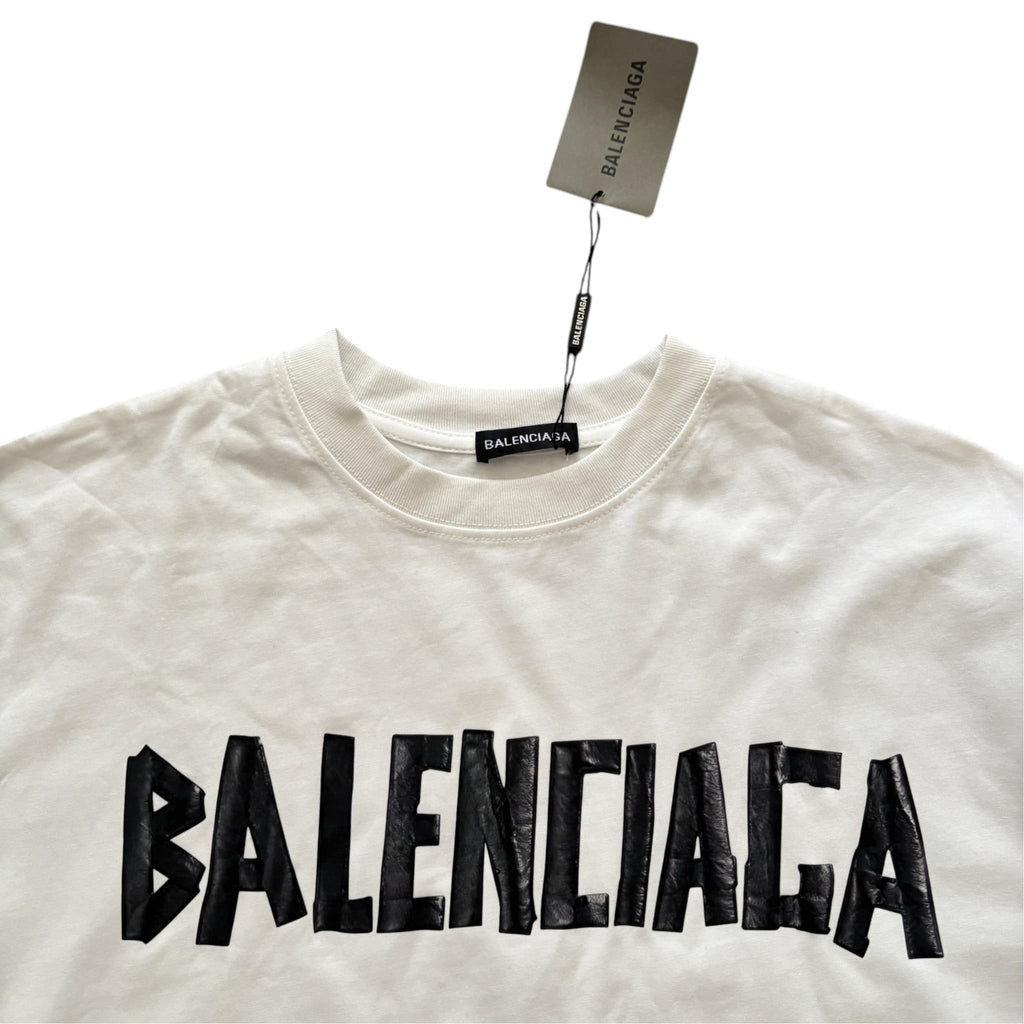 Balenciaga Tape Type T-Shirt White Black Logo