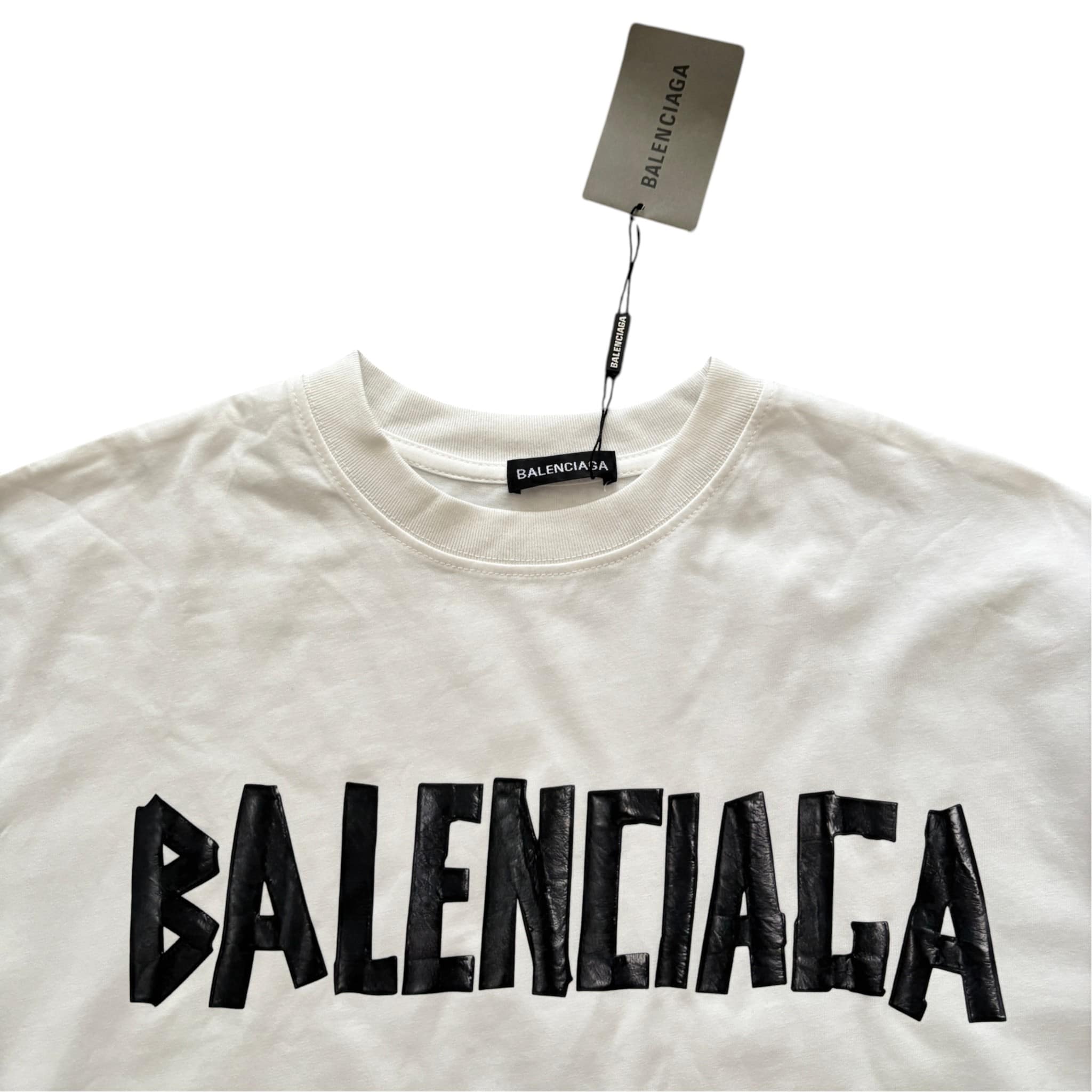 Balenciaga Tape Type T-Shirt White Black Logo