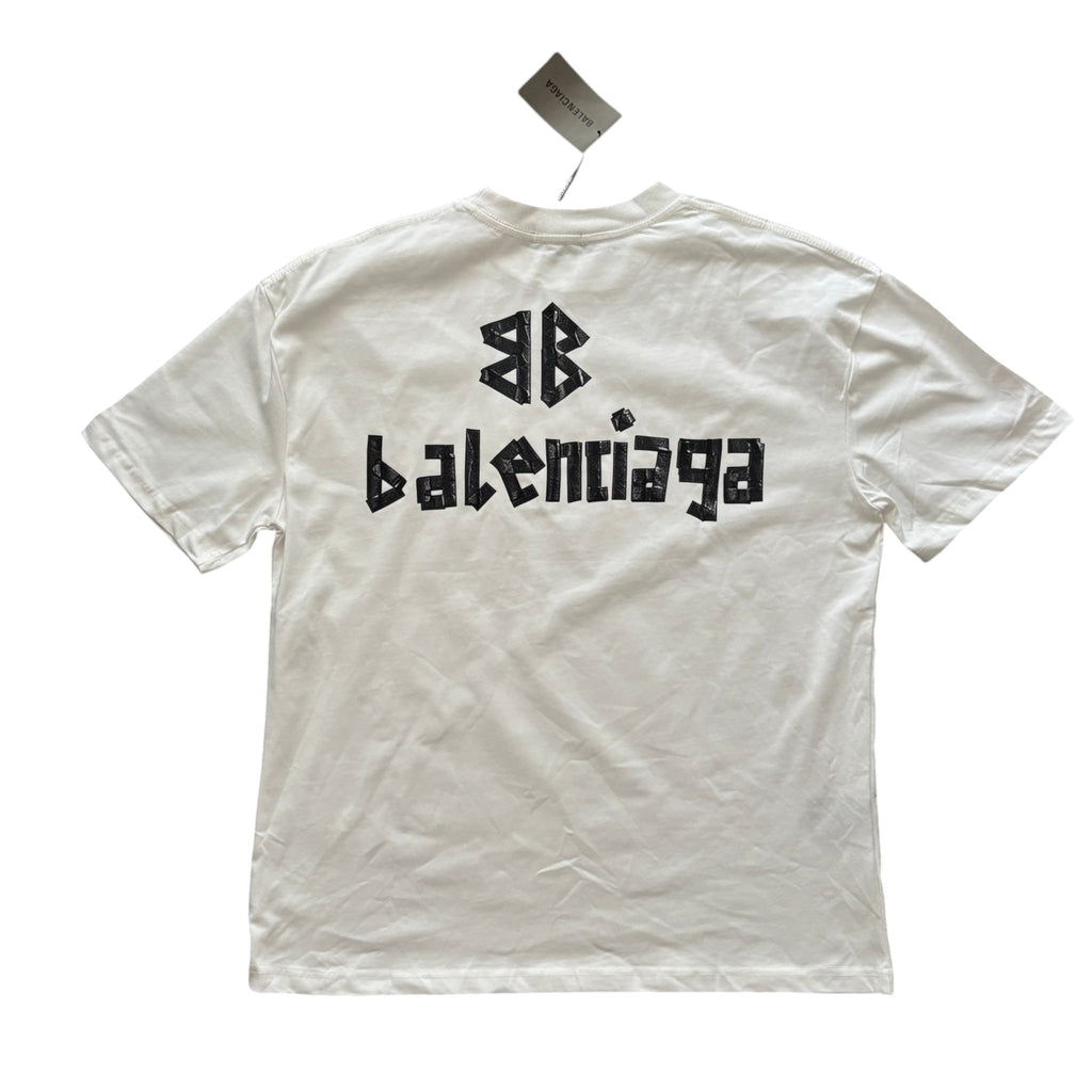 Balenciaga Tape Type T-Shirt White Black Logo