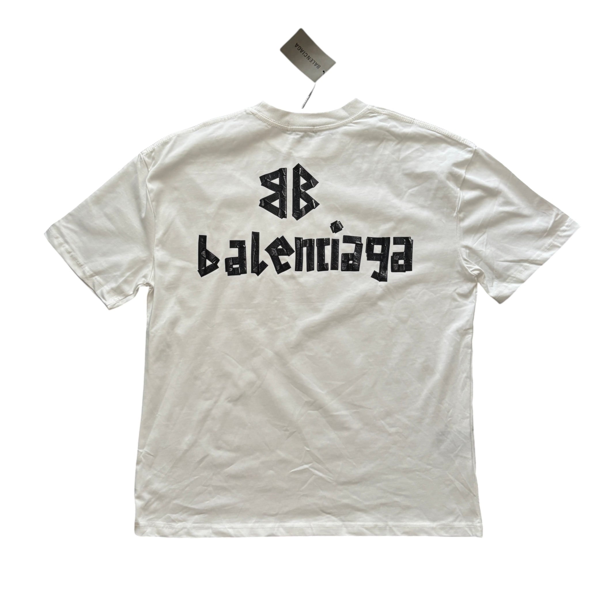Balenciaga Tape Type T-Shirt White Black Logo