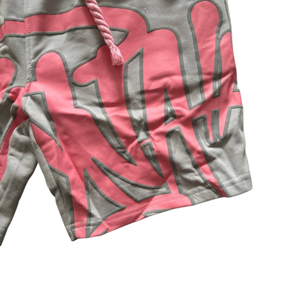 Syna World Gray & Pink Shorts Rope Drawstrings