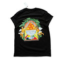 Casablanca Tennis Club Cherub Orange Graphic Black T-Shirt