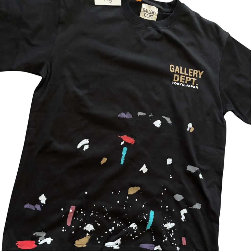 Gallery Dept. Tokyo Japan Paint Splatter T-Shirt Black 1 Year Anniversary