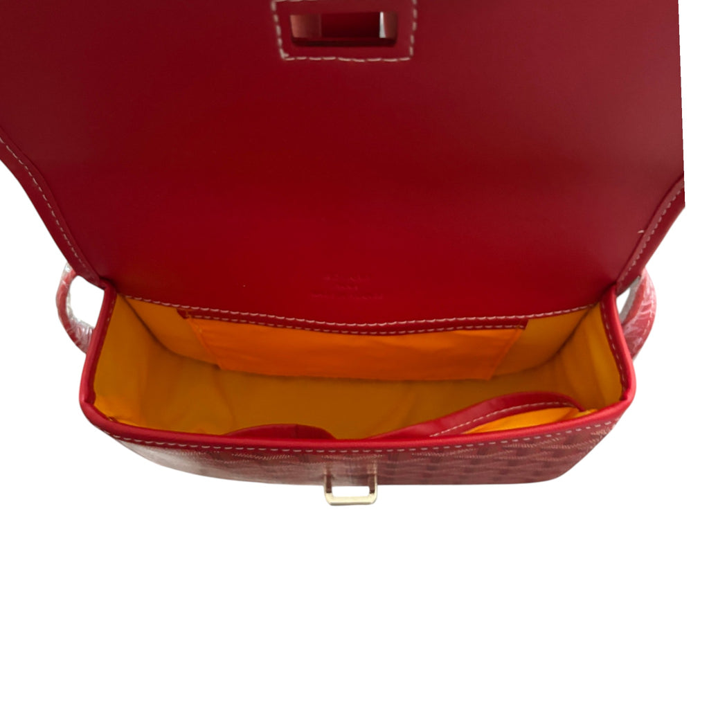 Goyard Belvedere PM Crossbody Bag Red Canvas Shoulder Strap