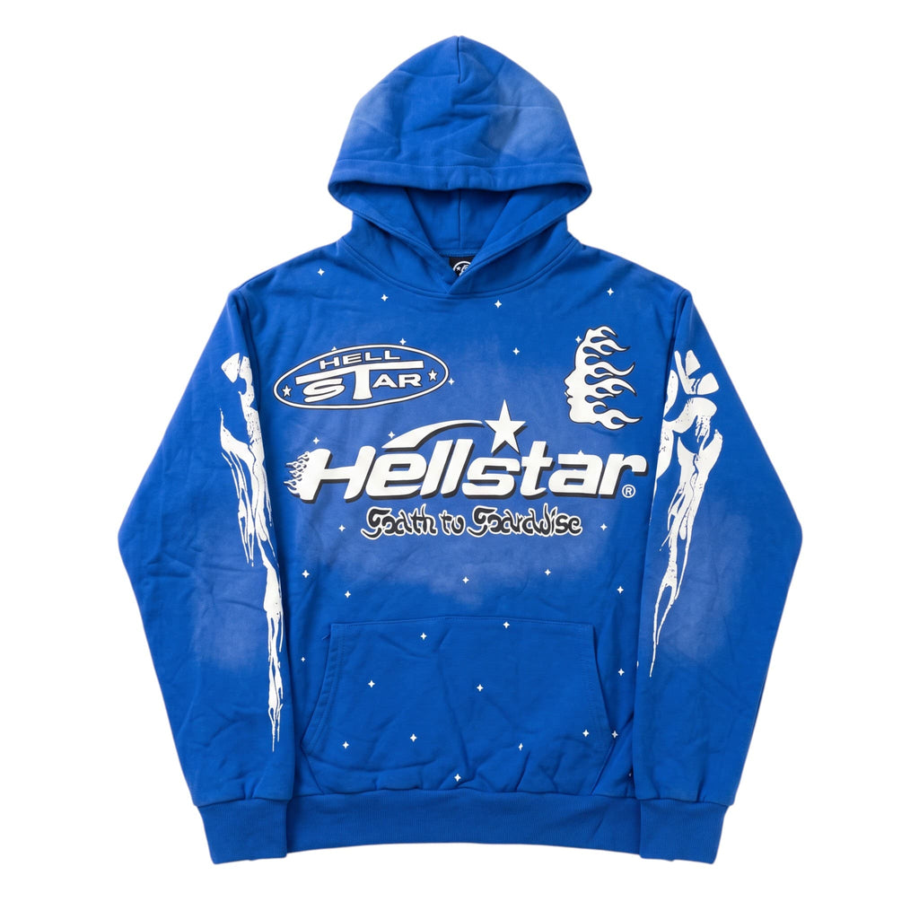 Hellstar Sky Flame Blue Hoodie