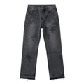 Chrome Hearts Black Denim Overpatched Crosses Jeans