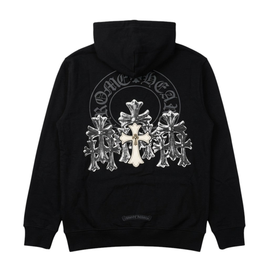 Chrome Hearts Silver Cross Black Hoodie