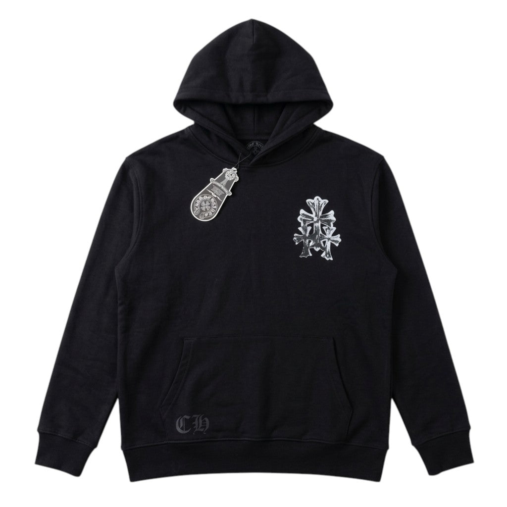Chrome Hearts Silver Cross Black Hoodie