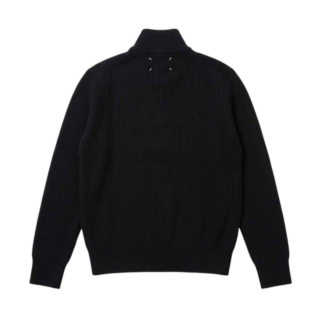Maison Margiela Black Cardigan Quarter Zip