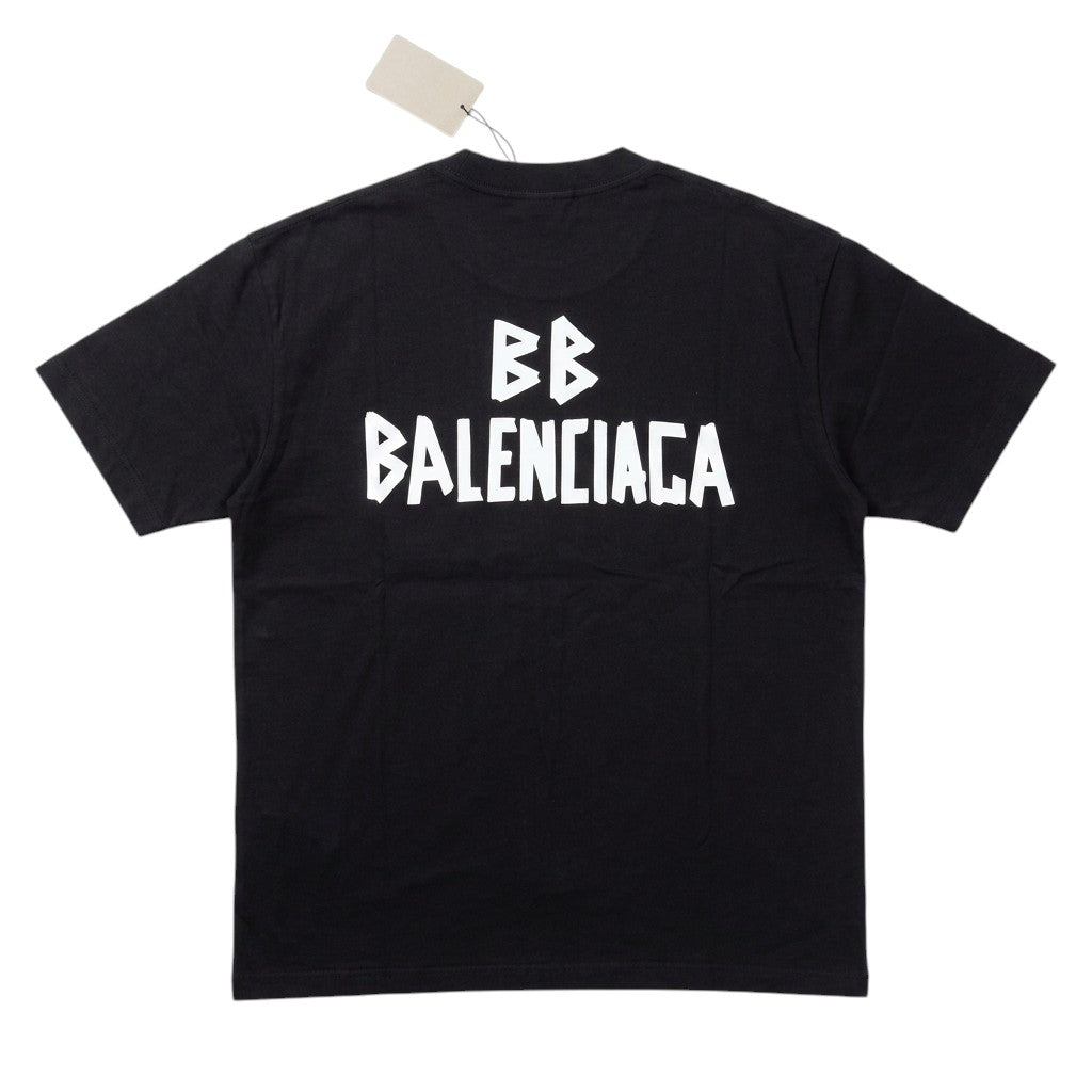 Balenciaga - White Tape Distressed T-Shirt