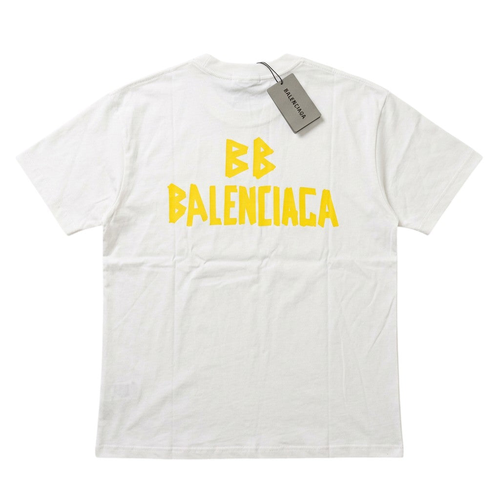 Balenciaga - Yellow Tape Distressed T-Shirt