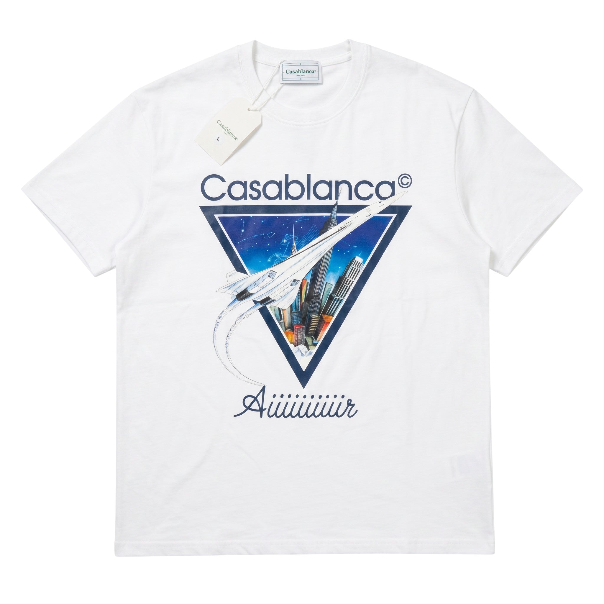 Casablanca Aiiiiir Print Organic Cotton T-shirt