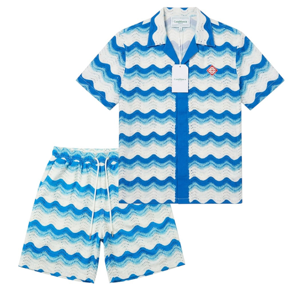 Casablanca Blue & White Short Summer Set