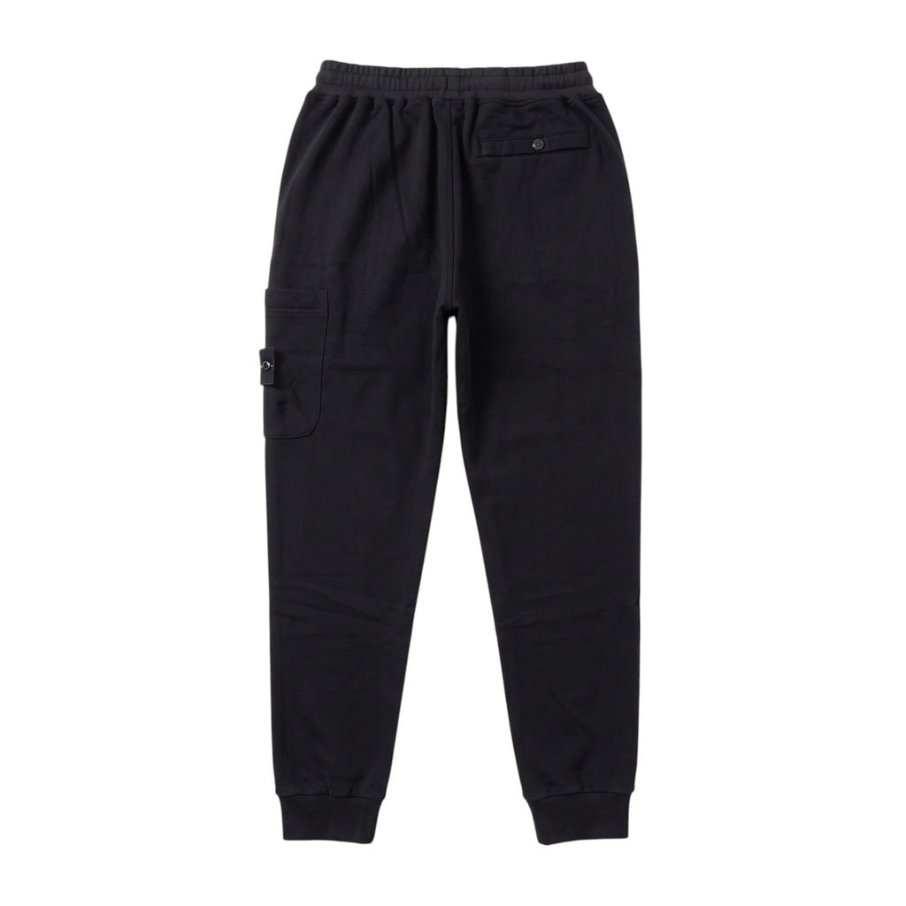 Stone Island Black Cotton Fleece Cargo Sweatpants