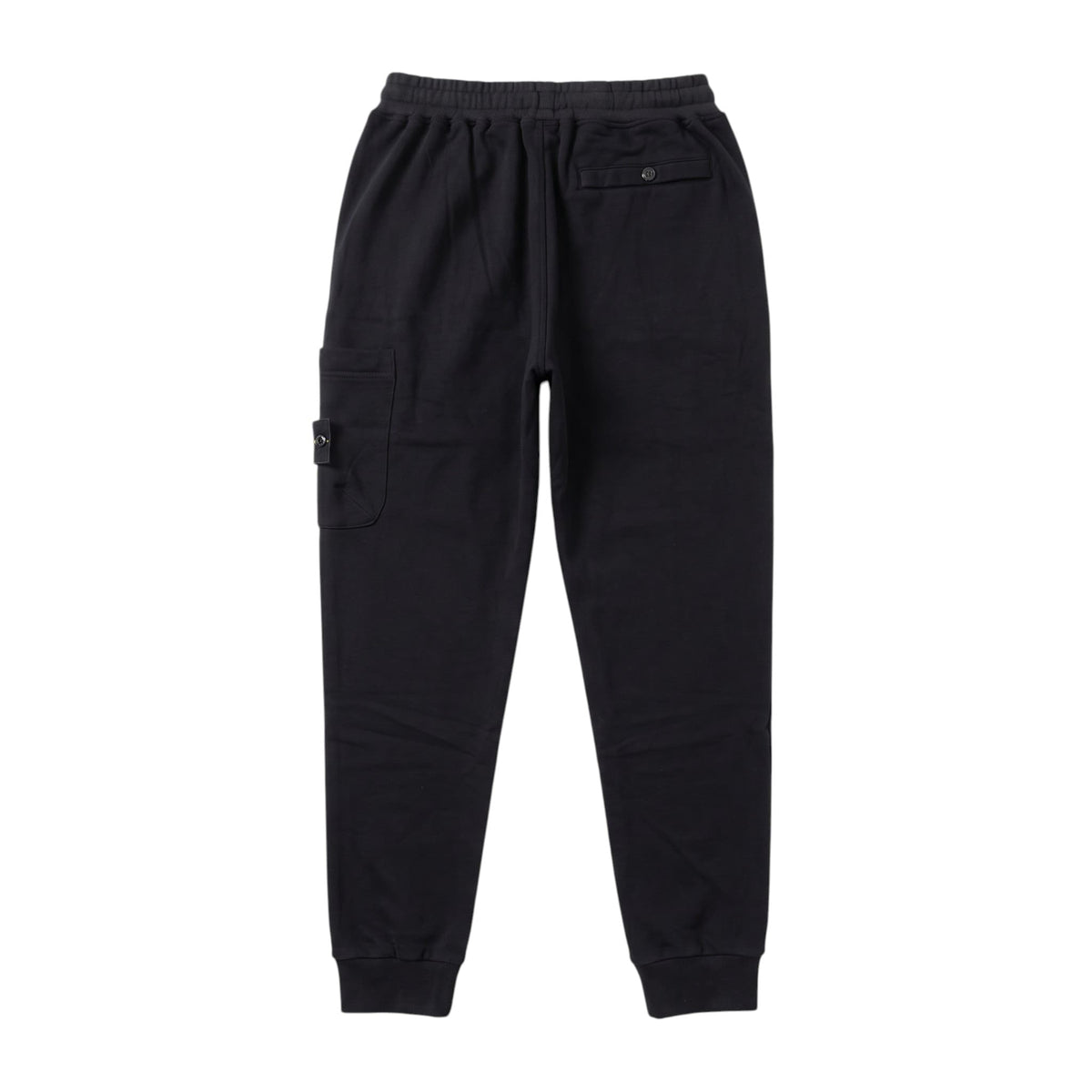 Stone Island Black Cotton Fleece Cargo Sweatpants