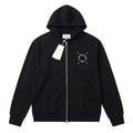 Maison Margiela Black Zip-Up Hoodie Taped Numbers Logo