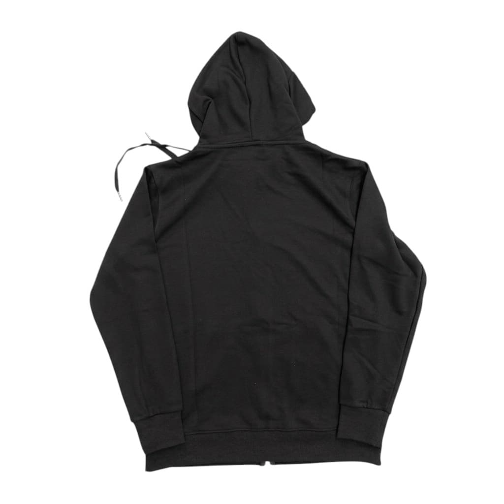 Celine Black Zip-Up Hoodie with Logo Print on Hood