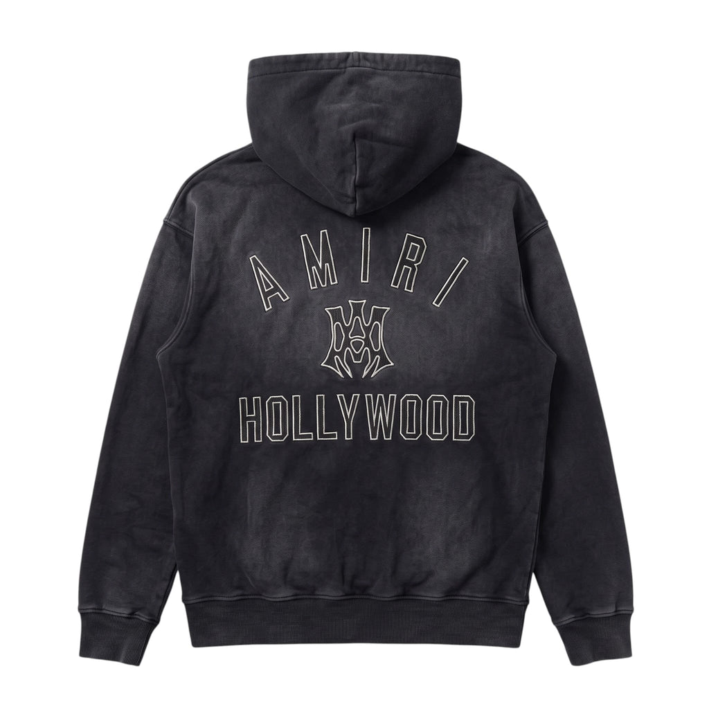 Amiri Hollywood Crest Faded Black Hoodie