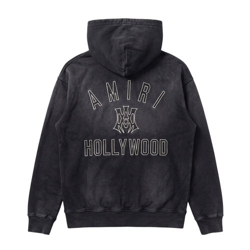 Amiri Hollywood Crest Faded Black Hoodie