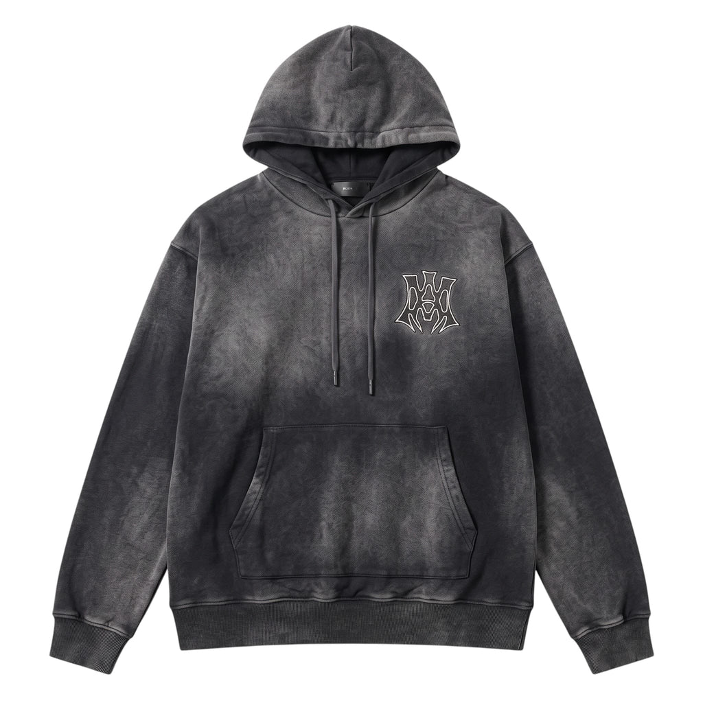 Amiri Hollywood Crest Faded Black Hoodie