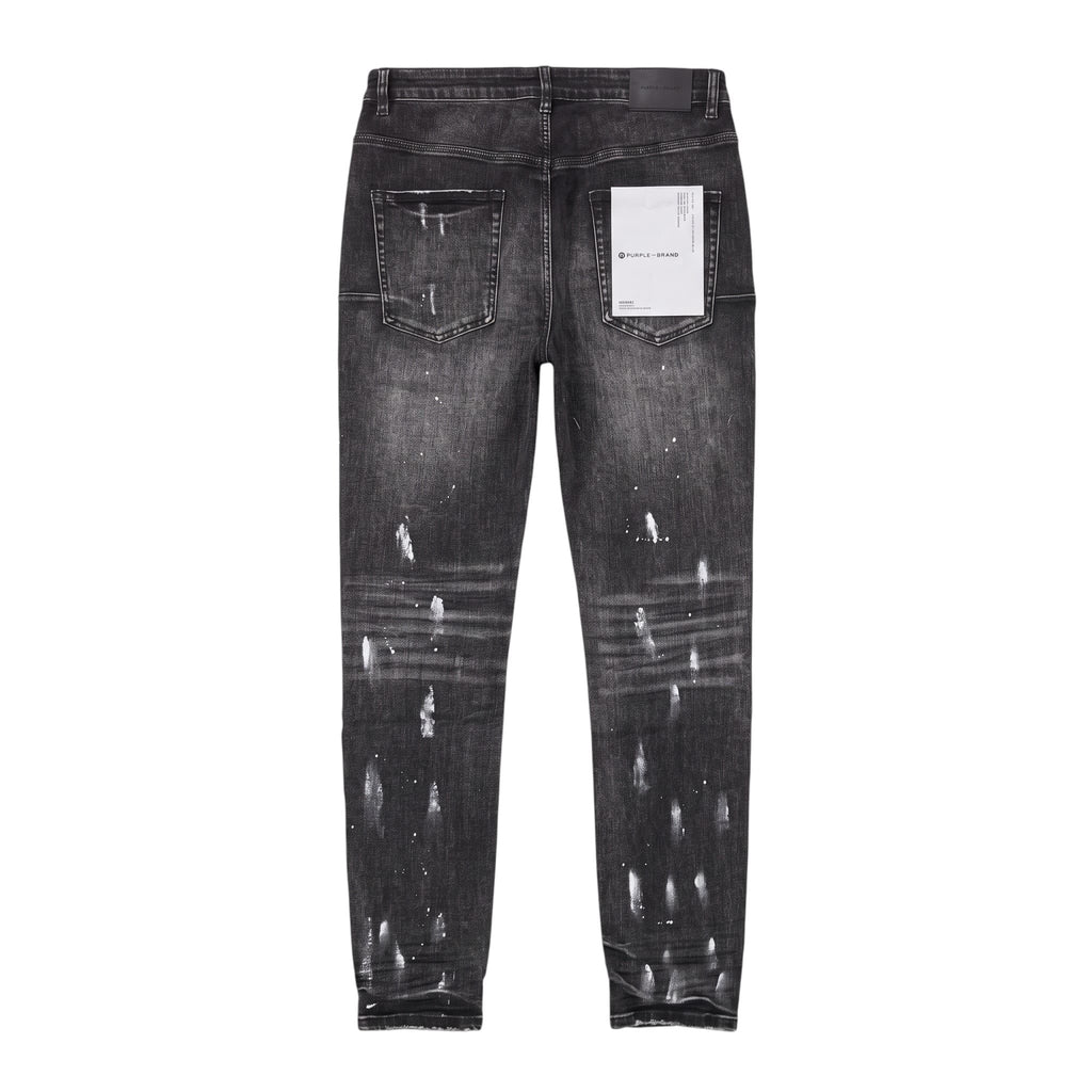 Purple Brand P001 Black Wash Splatter Jeans