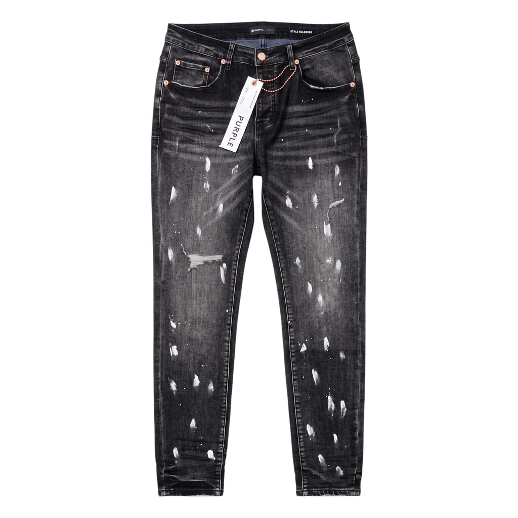 Purple Brand P001 Black Wash Splatter Jeans