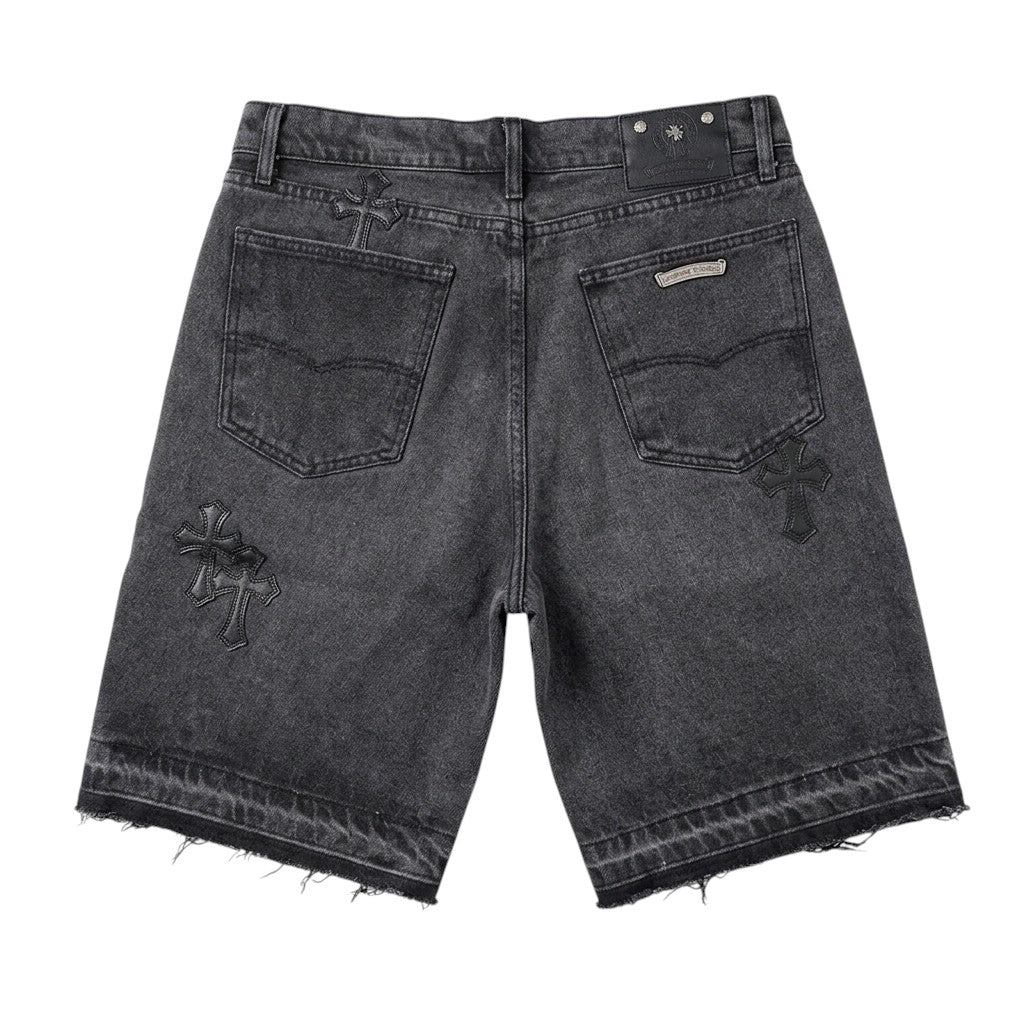 Chrome Hearts Embodied Black Short Jeans