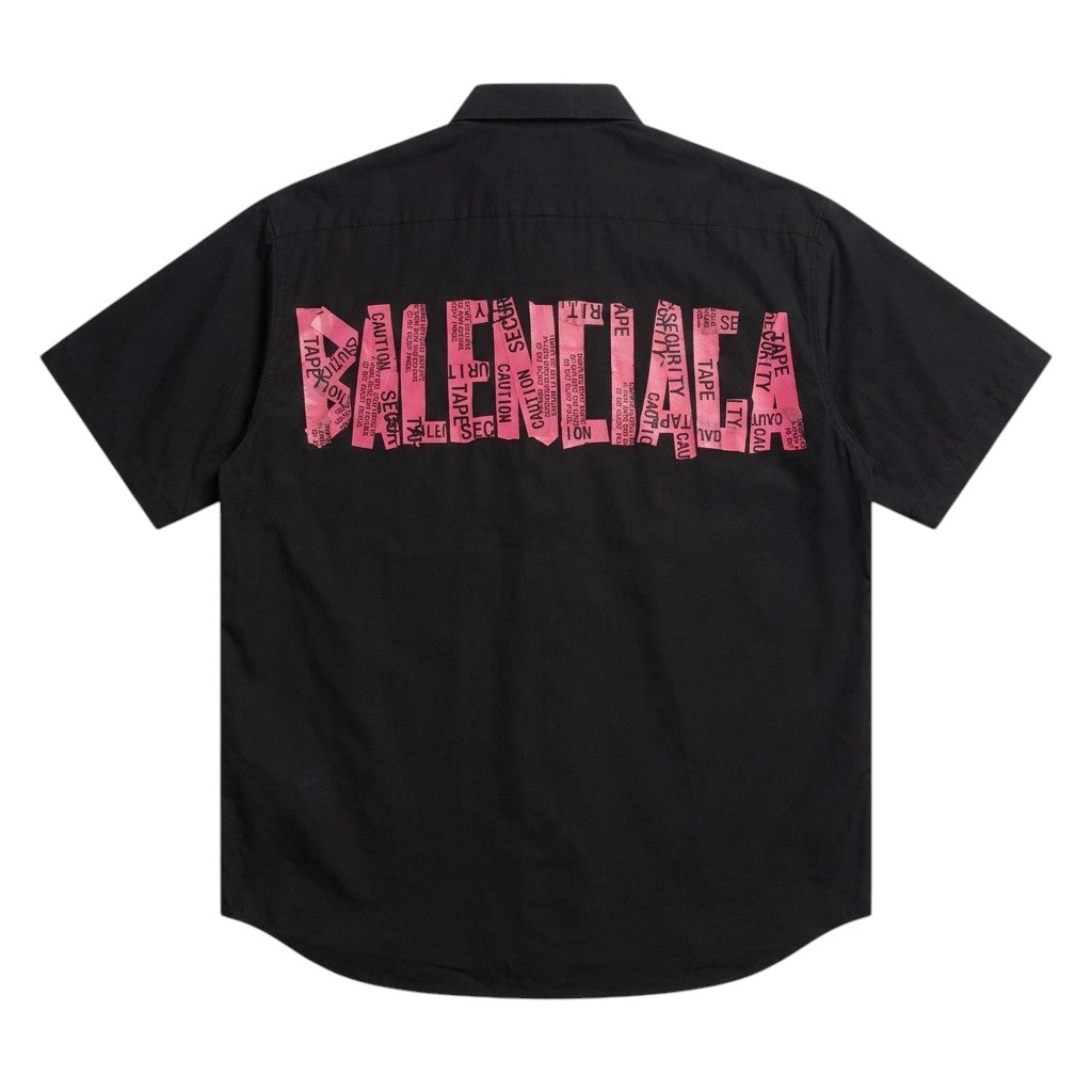Balenciaga Red Tape Oversized Shirt