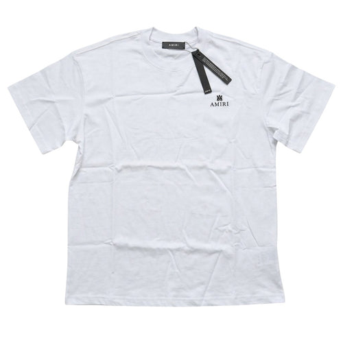 Amiri White Minimalistic Logo White T-shirt