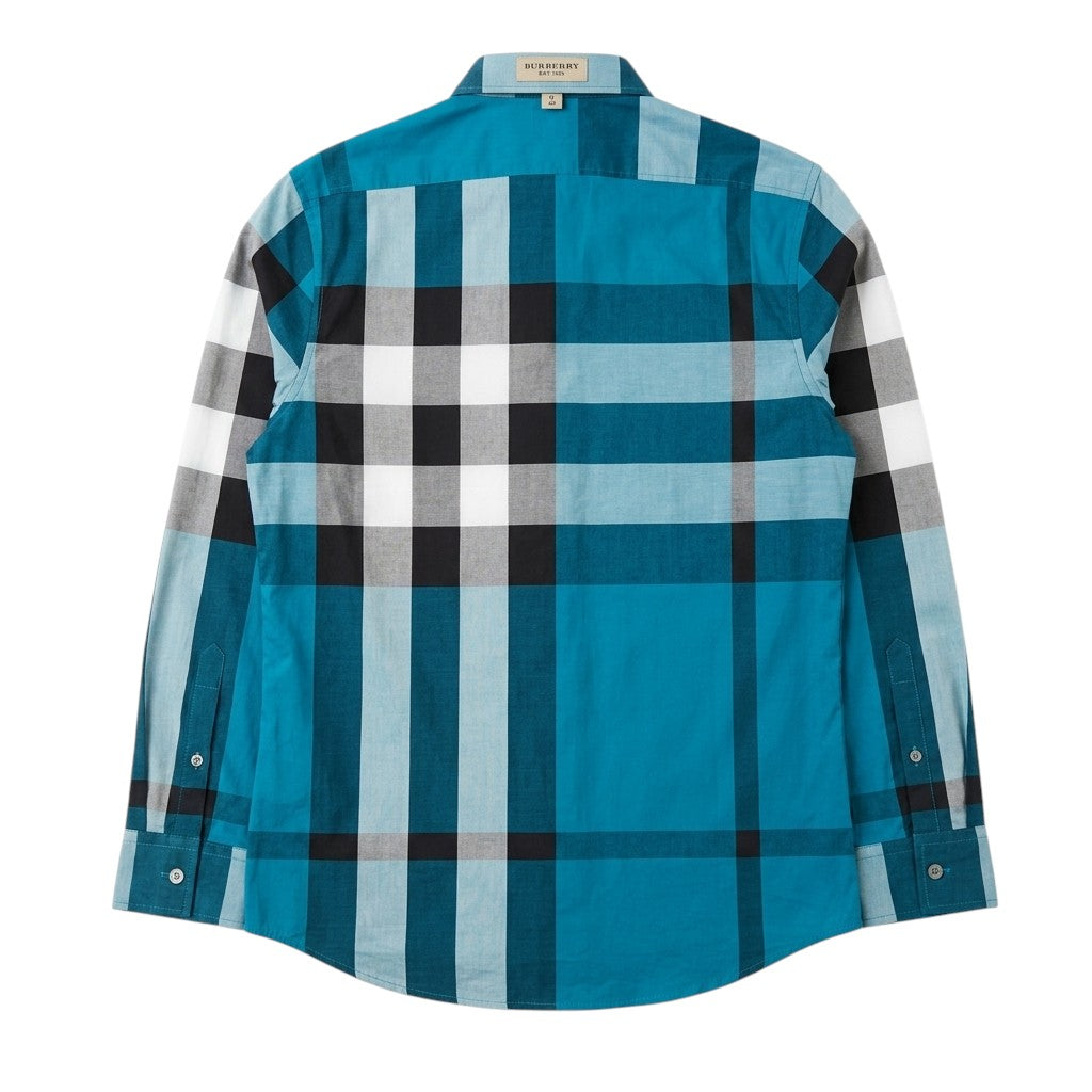 Burberry Blue Checked Shirt