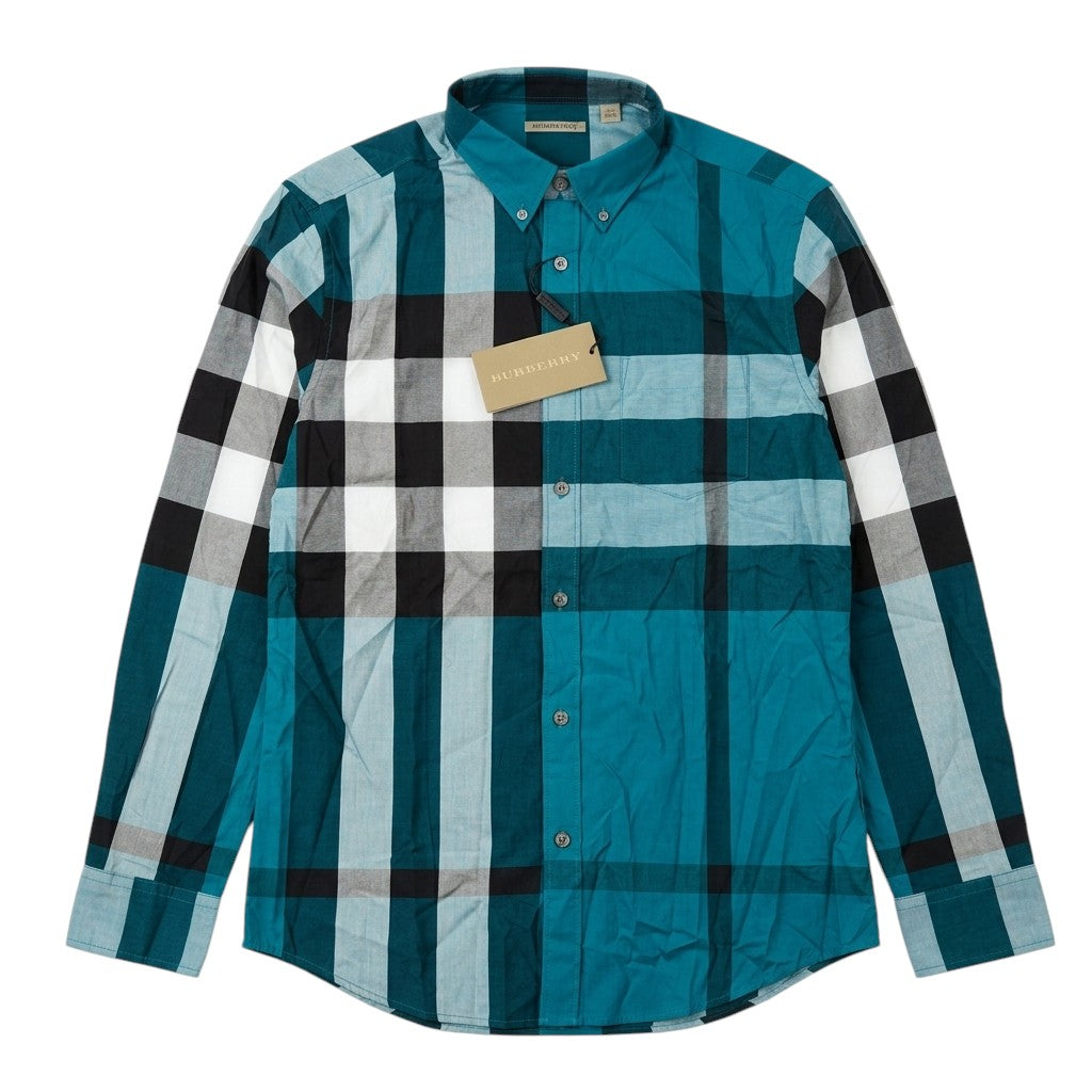 Burberry Blue Checked Shirt