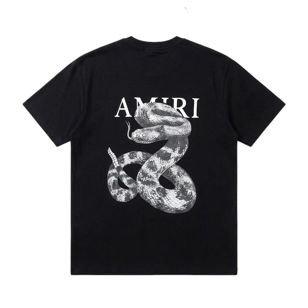 Amiri Snake Tee in Black