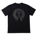 Chrome Hearts Leather Embroidered Black T-shirt