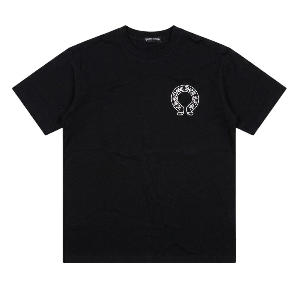 Chrome Hearts Leather Embroidered Black T-shirt