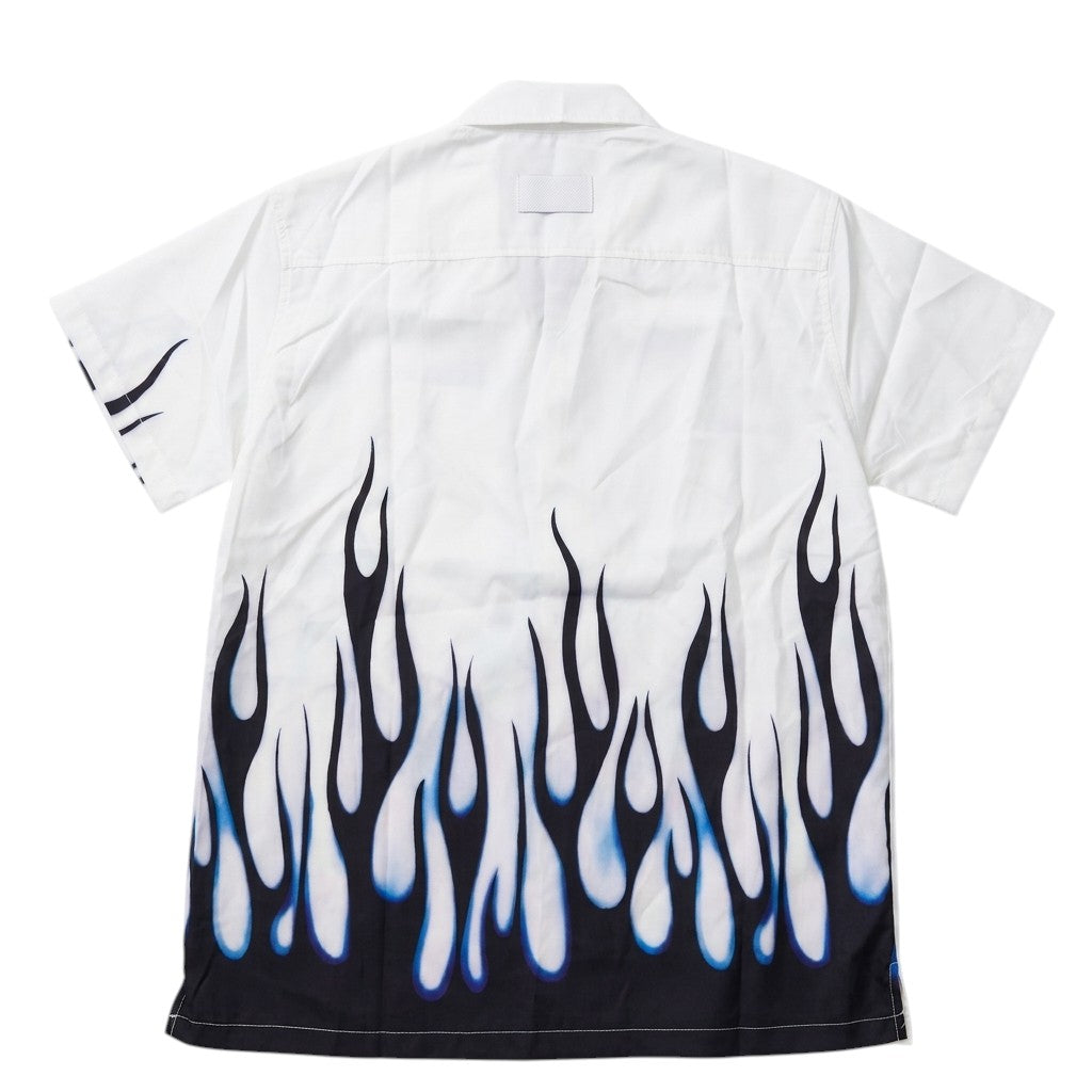 Prada Limited Blue Flames White Shirt
