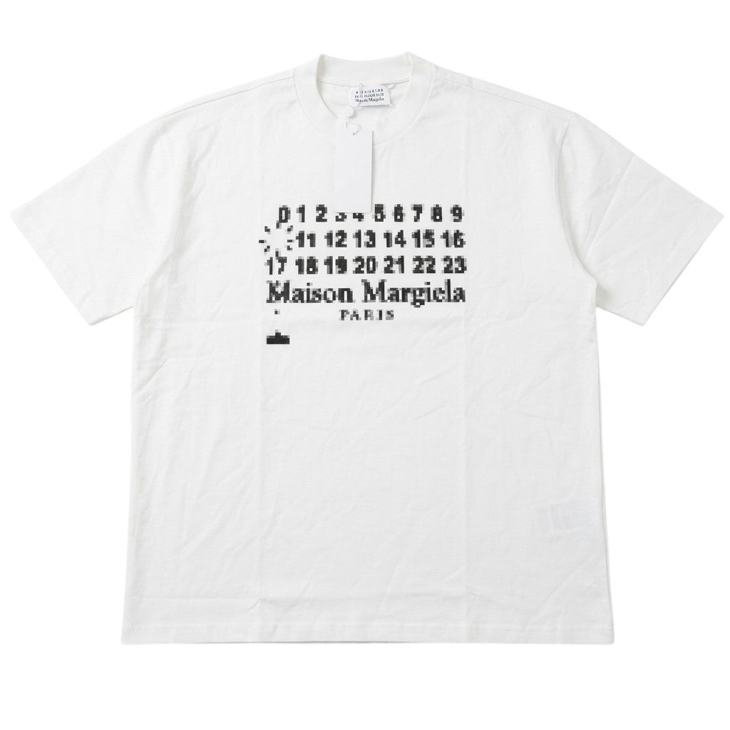 Maison Margiela White Pixel Number T-shirt