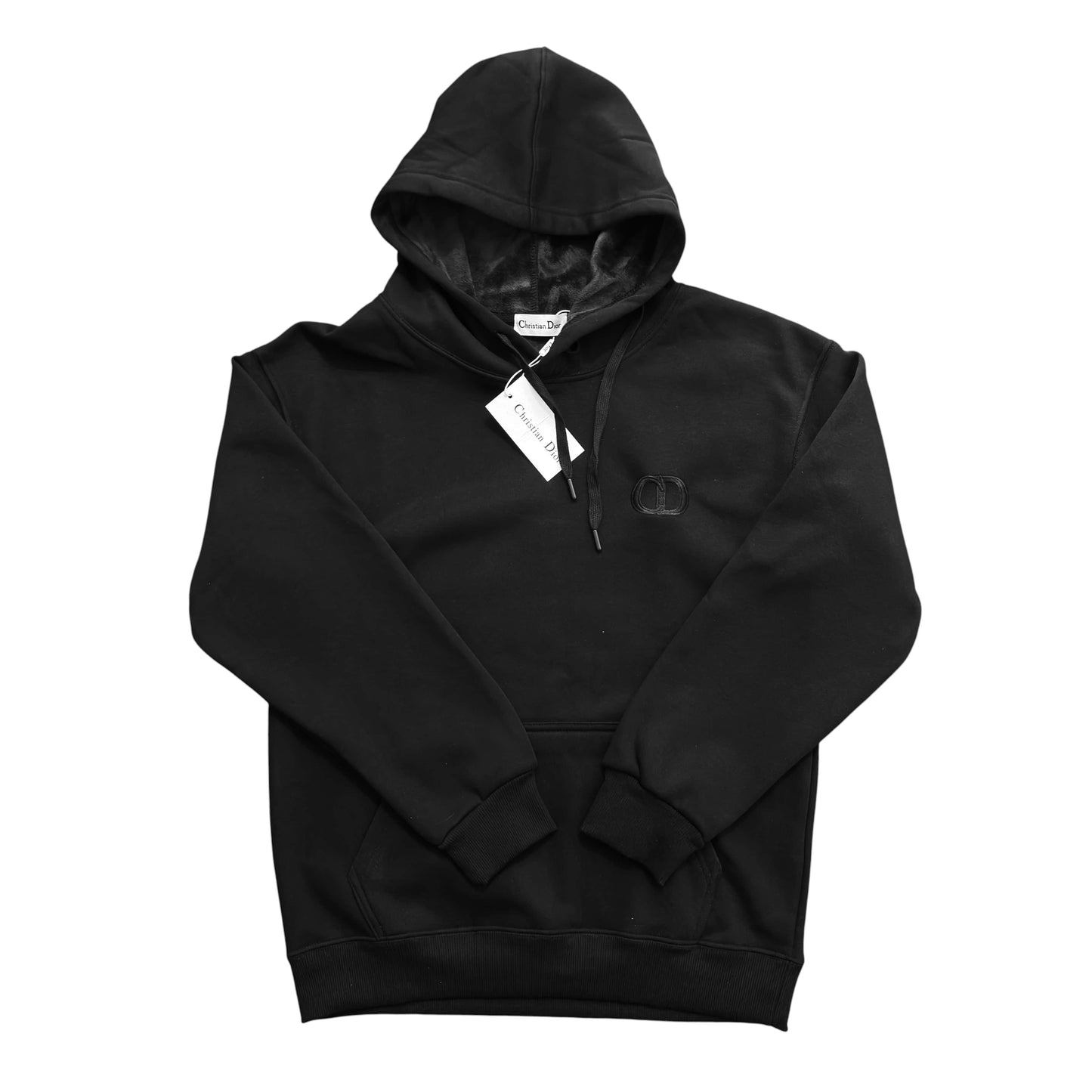 Dior CD Black Embroidered Hoodie